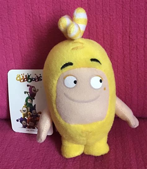 Oddbods Yellow Bubbles Girl Soft Plush Toy 6” Tags One Animation Golden