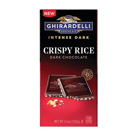 Ghirardelli Intense Dark Chocolate Crispy Rice Bar Nassau Candy