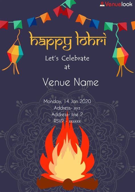 Lohri E Invite Happy Lohri Invitation Cards Invitation Card Maker