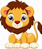 Lindo león de dibujos animados Vector de Stock de ©irwanjos2 68620143