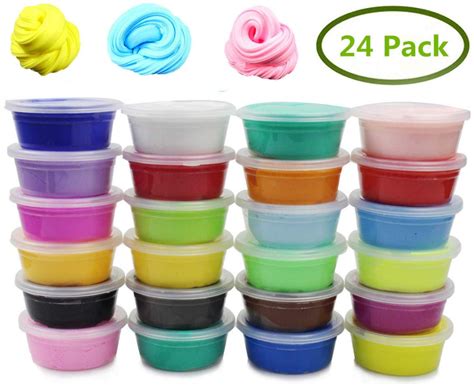 Jofan 24 Colors Fluffy Soft Super Light Clay Floam Slime Toy For Kids