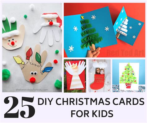 Diamond painting christmas cards, christmas greeting cards making kits, diy diamond art christmas cards for adults kids handmade gift for holiday friends and family (4 pack) 4.8 out of 5 stars. 25 Cute homemade Christmas card ideas for kids - Crafts By Ria