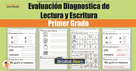 Material Educativo Evaluación Diagnóstica De Lectura Y Escritura Para