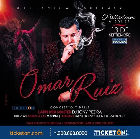Omar Ruiz Palladium Nightclub Modesto Tickets Boletos