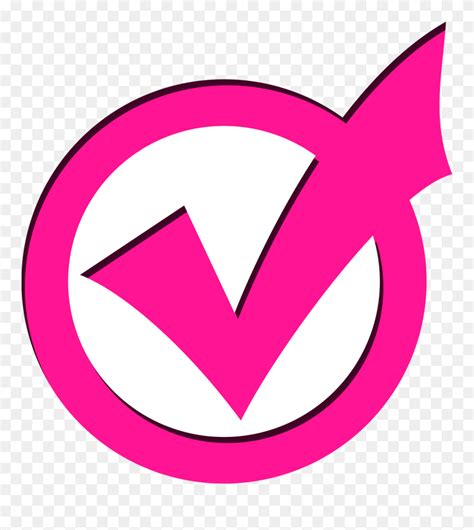 Download Pink Checkmark Pink Check Mark Emoji Clipart 5410029