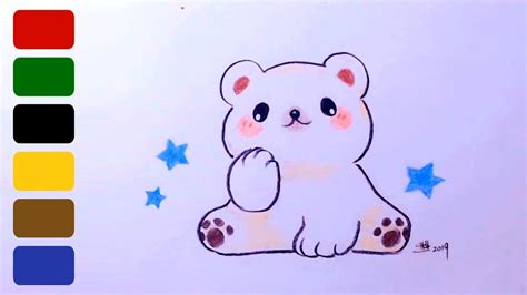 How To Draw A Baby Polar Bear Simple And Easy Youtube
