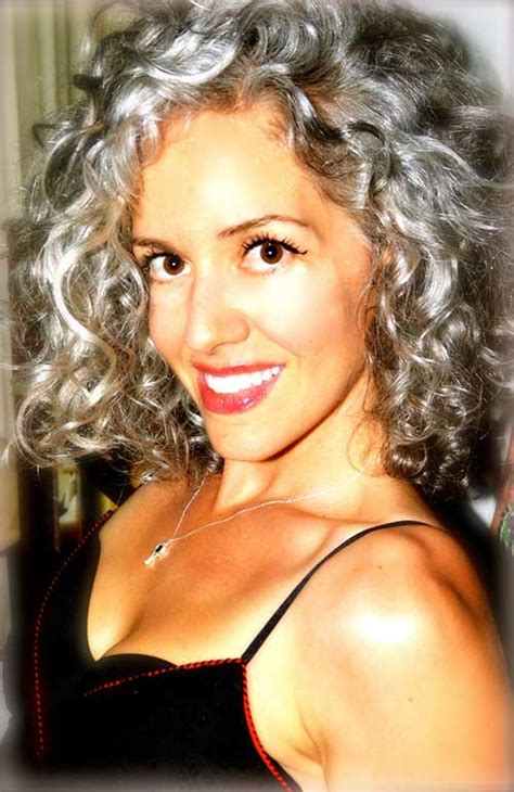 Gray short hair that's been styled with longer layers at the bottom has the tendency to flip out—and that's okay! 20 New Gray Curly Hair | Hairstyles and Haircuts | Lovely ...