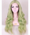 Long Light Green Lace Front Wig | Lace Front Wigs UK | Star Style Wigs