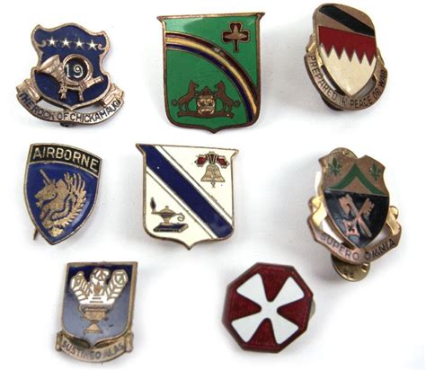 Lot Of 9 Distinctive Military Insignia Wwii