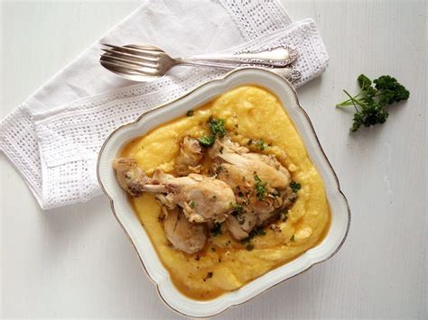Garlic Chicken With Polenta