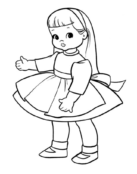 Coloring Pages Cartoon Baby Doll Coloring Home