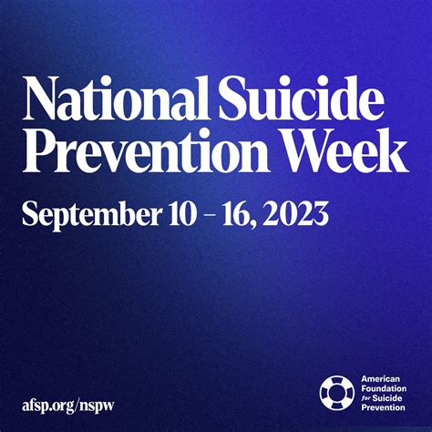 National Suicide Prevention Week Afsp
