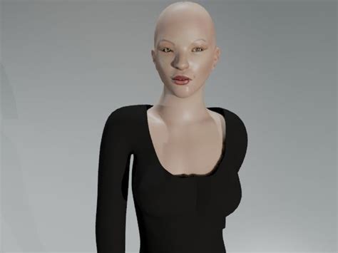 3d Model Female Bust Vr Ar Low Poly Cgtrader