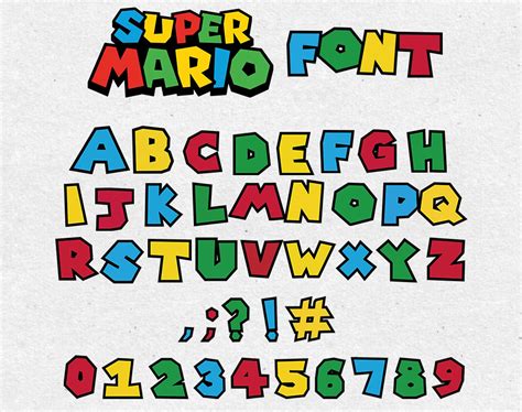 Super Mario Font Svg Super Mario Font And Numbers Svg Png Super