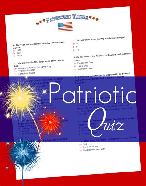 Keep learning from online sources like this full with this and many other quizzes for adults general knowledge. The Fourth of July Patriot Quiz- The Red Headed Hostess | 4th of july games, 4th of july trivia ...