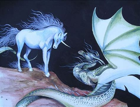 Dragon And Unicorn Unicorn Art Pegasus Art Artist Portfolio