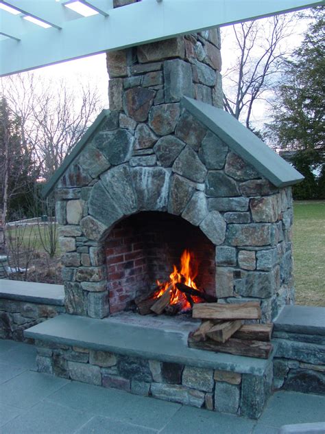 Outdoor Fireplace By Freddys Landscape Company