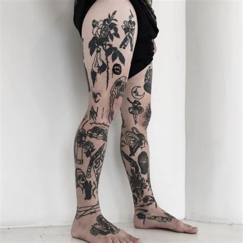 pin on tattooed legs men women