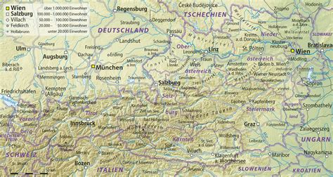 Physical Map Of Austria 2009 Full Size