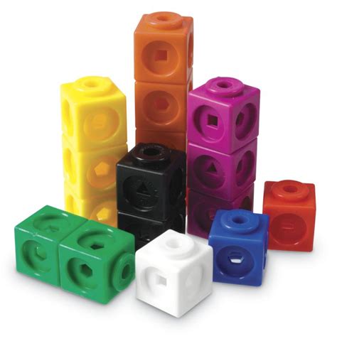 Learning Resources Mathlink Interlocking Linking Cubes Set Of 100