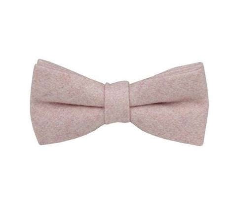 Blush Pink Bow Ties Blush Wedding Bowties Blush Pink Wool Etsy