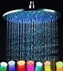 ELENKER 7 colori 8 pollici pioggia rotonda bagno doccia testa RGB LED ...