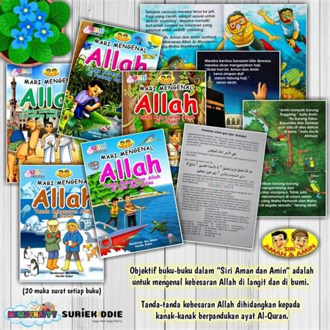 Dari mana datangnya pintar, dari ketekunan dalam belajar. Set 5 buah Buku cerita islamic Siri Mari Mengenal Allah ...