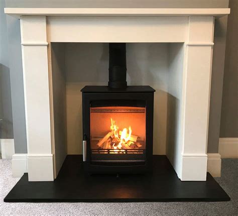 Parkray Aspect 5 Stove Suite Brompton Limestone Mantel Cast Fireplaces