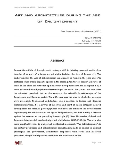 Age Of Enlightenment Term Paperpdf Age Of Enlightenment