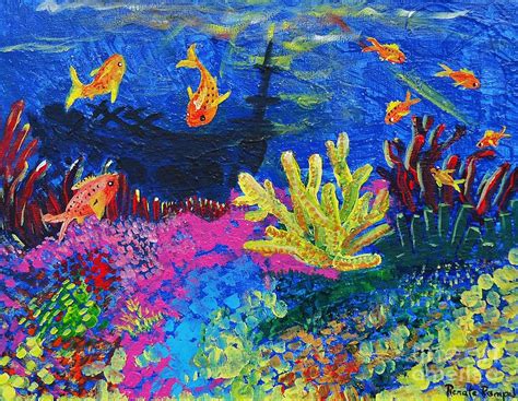 Coral Garden Painting By Renate Pampel Pixels