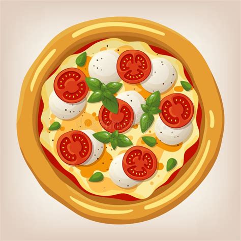 Pizza Margarita Geschnitten In Stücke Flache Ikone Vektor Isoliert