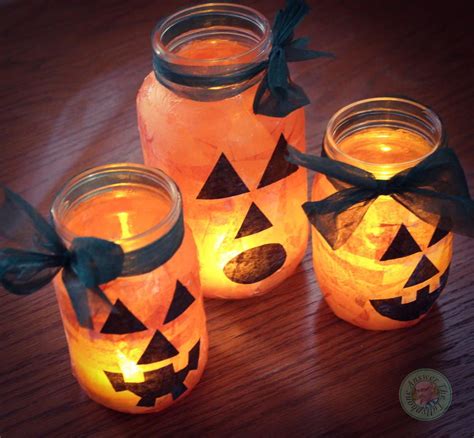 Jack Olantern Mason Jar Ideas Halloween Mason Jars Fall Halloween