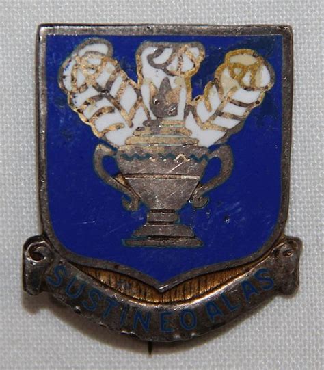 H045 Wwii Sterling Pin Back Aaf Technical Training Command Di B And B