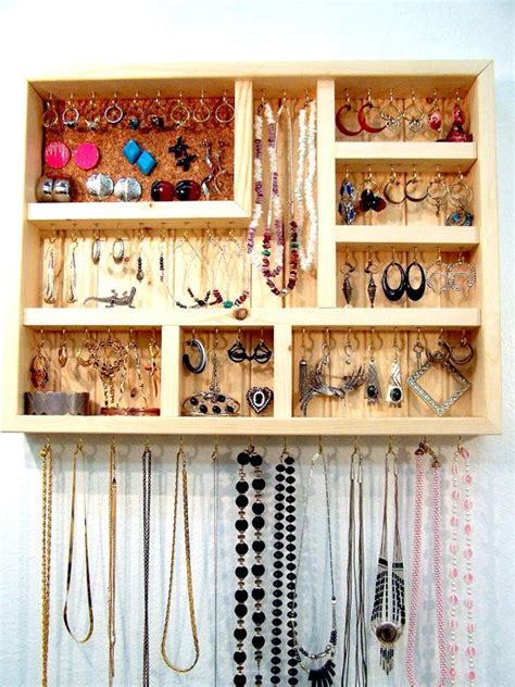 Do not expect to get overnight success after you open your jewelry shop. Small Do It Yourself Jewelry Kit (With images) | Jewelry organizer wall, Handmade wood, Jewelry ...