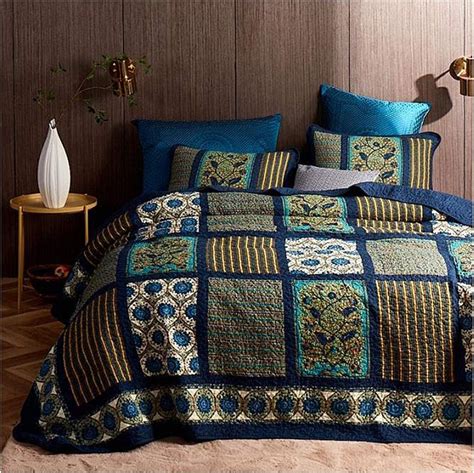 Super King Bedspreads And Coverlets 3 Piece Printed Patchwork Bedspread