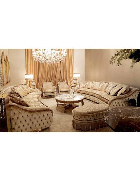 High End And Elegant Plush Living Room Furniture Set