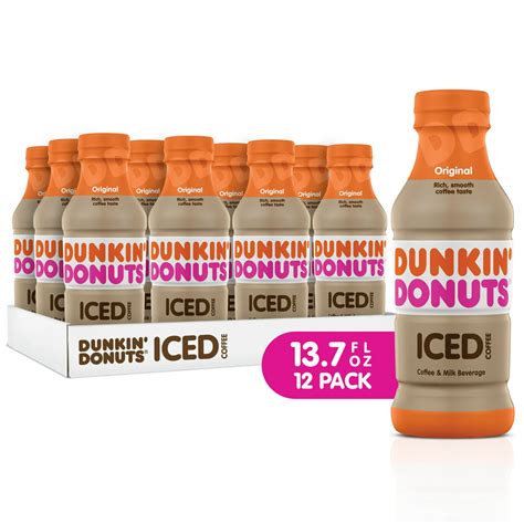 12 Bottles Dunkin Donuts Iced Coffee Drink Original 137 Fl Oz