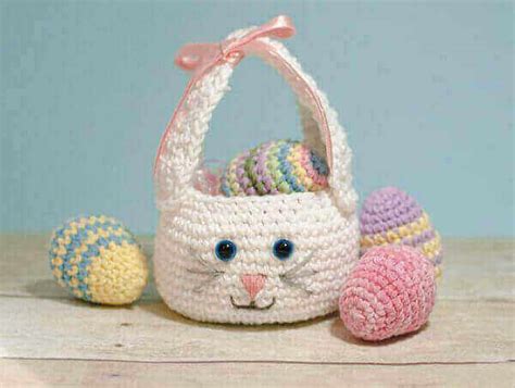 Easter Bunny Basket Crochet Pattern Petals To Picots