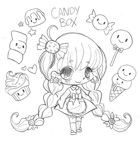 Candy Box Chibi Commission Sketch By Yampuff On Deviantart