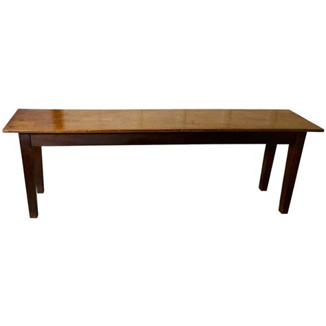 If you sit too low, it becomes uncomfortable to lean your arms against the table, since your shoulders end up in an. Long Narrow Farmhouse Kitchen Table For Sale at 1stdibs