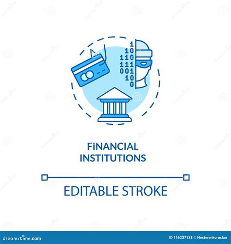 Financial Institutions Concept Icon Stock Vector Illustration Of
