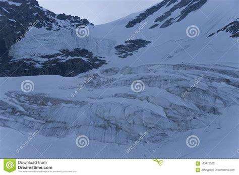 Glacier With Ice In Gran Paradiso Alps Stock Photo Image Of Landmark Blue