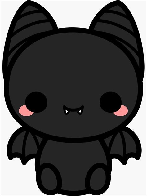 Cute Spooky Bat Sticker By Peppermintpopuk Cute Animal Drawings