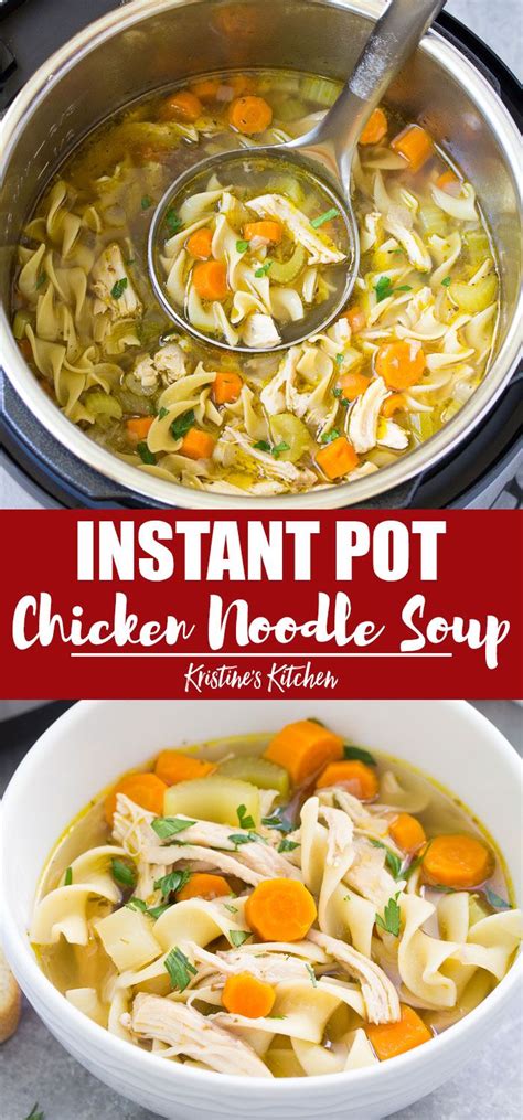 We adapted our simple and delicious pressure cooker chicken spaghetti recipe to be a perfect fit for your instant pot. The best easy recipe for Instant Pot Chicken Noodle Soup ...