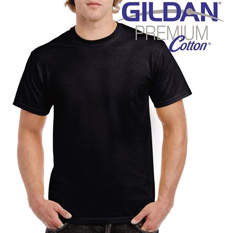 Cheap Brand New Plain Black Gildan 76000 Premium 100 Cotton Men Women Unisex Tshirt Cod