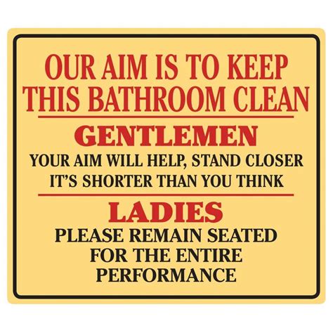 Ande Rooney Keep This Bathroom Clean Tin Sign Papas