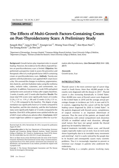 PDF The Effects Of Multi Growth Factors Containing Cream On Post