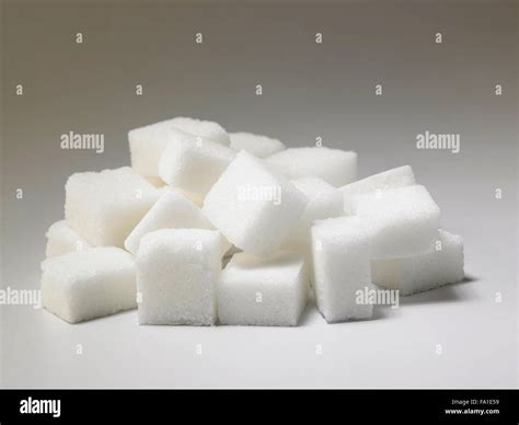 Pile Of Delicious White Lumps Of Cubes Sugar Stock Photo Alamy