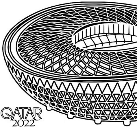 Desenho Para Colorir Futebol Copa Do Mundo Fifa 2022 Estádio Doha 66