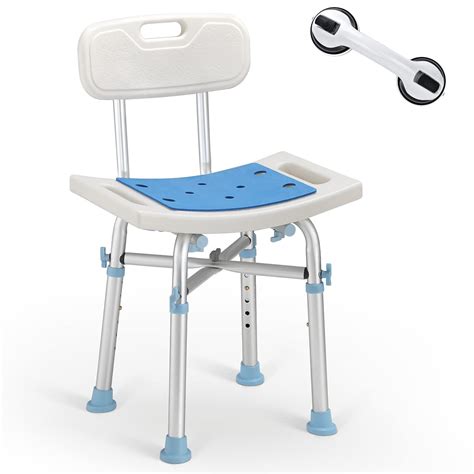 Oasisspace Heavy Duty Shower Chair With Back 500lb Eva Padded Bath